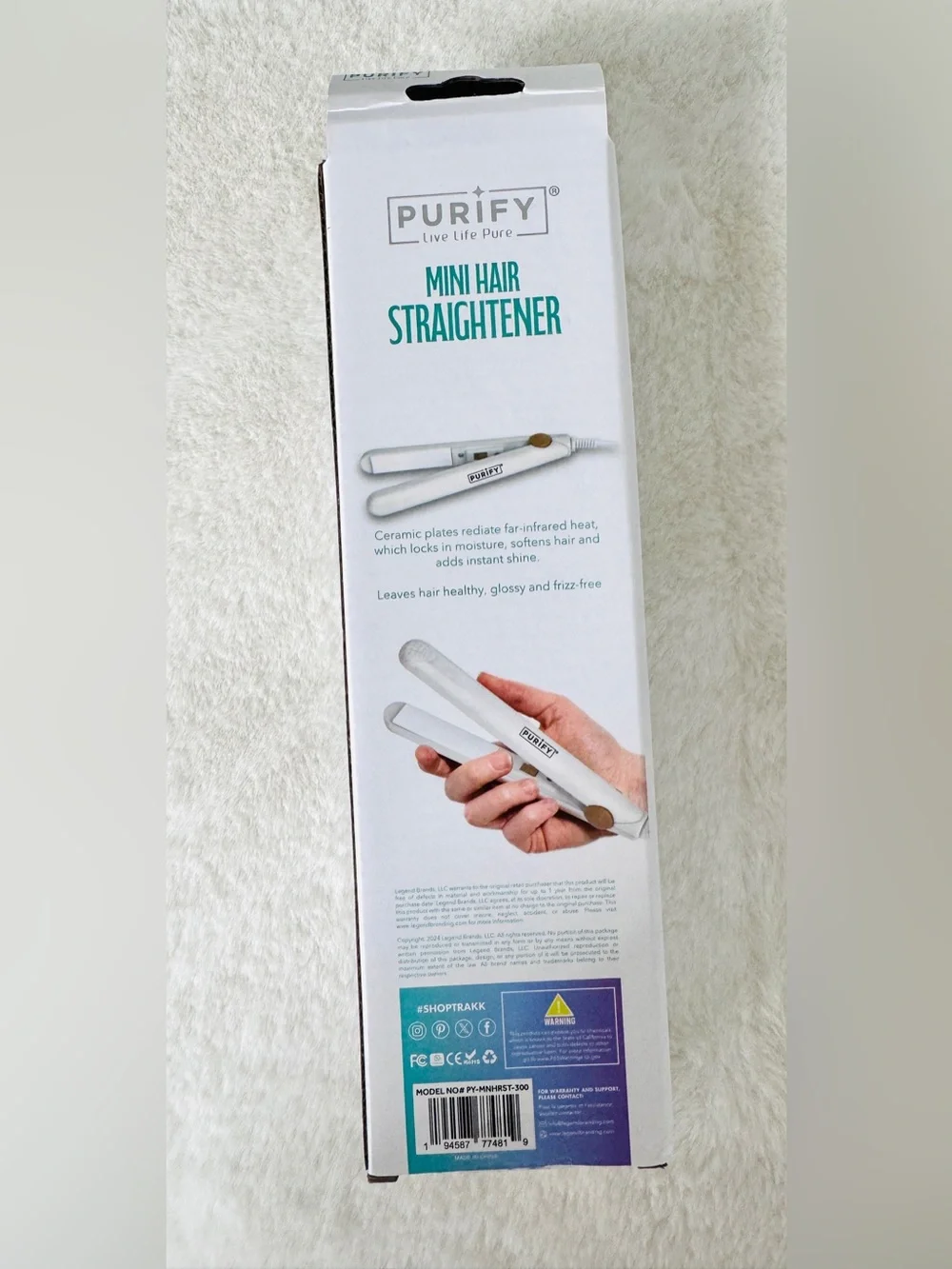 Purify Mini Hair Straightener - NIB